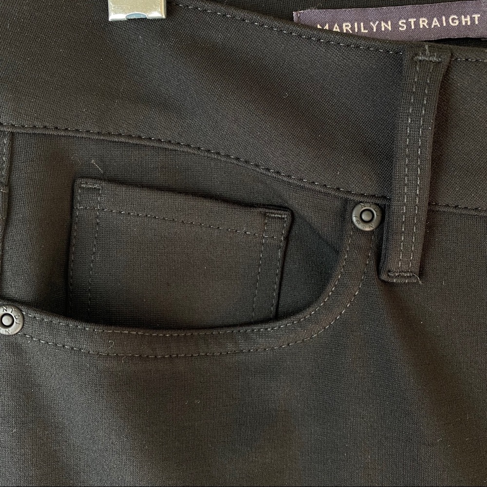 NWT NYDJ BLACK TUMMY CONTROL MARILYN STRAIGHT JEAN